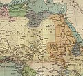 Нубия на карте Африки 1885 г.