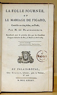 Титульный лист первого издания 1785 г.