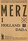 Merz 1. - Holland Dada, 1923, printed cover of his first Merz-publication