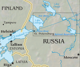Волго-Балтийский водный путь. Карта.