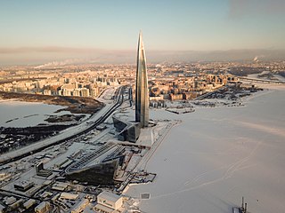 Лахта-центр в феврале 2021 года