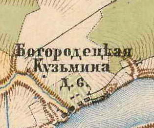 План деревни Кузьминка. 1885 год.