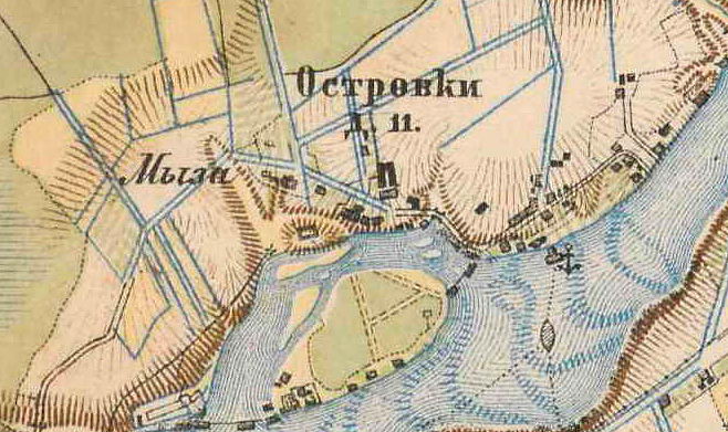 План деревни Островки. 1885 год.