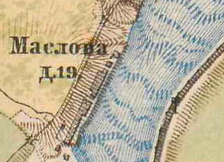 План деревни Маслово. 1885 год.