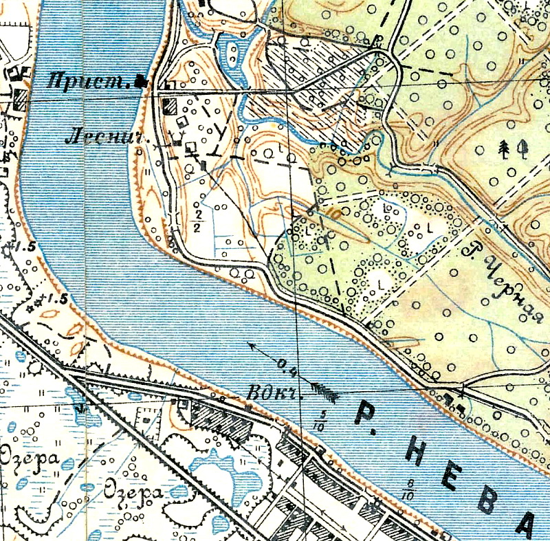 Невский Парклесхоз на карте 1939 года