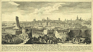 11 сентября 1714 года: последний этап осады Барселоны. Каталонские защитники противостоят франко-испанской армии короля Филиппа V из династии Бурбонов.