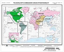 Зоны ответственности командований ВС США до 2008 года