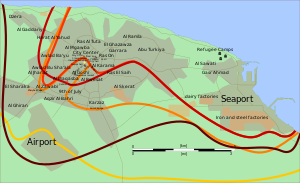 Линии фронта в Мисрате (18 февраля — 15 мая)