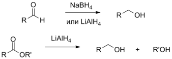 Синтез спиртов методом восстановления