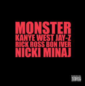 Обложка сингла Канье Уэста «Monster» (2010)