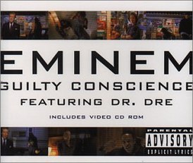 Обложка сингла Эминема при участии Dr. Dre «Guilty Conscience» (1999)