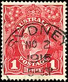 Марка Австралии (1914) из серии «Король Георг V» (1913—1932)[7][^]