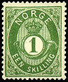 Марка Норвегии (1872) из серии «Почтовый рожок»[^]