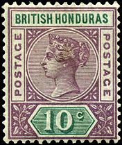 Марка колониального типа номиналом в 10 центов (1895)[^]