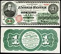Банкноты времён Гражданской войны (Greenbacks). 1 доллар, 1862 г.