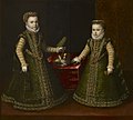 Портрет дочерей Елизаветы — Изабеллы Клары Евгении и Каталины Микаэлы работы Софонисбы Ангиссолы, 1570