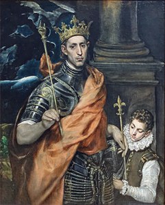 Людовик Святой, король Франции. Художник Эль Греко, 1585-1590 год. Лувр.