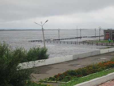 Набережная в Комсомольске-на-Амуре, 7 сентября 2013 года.