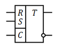Условное графическое обозначение RS-триггера со статической синхронизацией