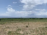 Араратская равнина в районе Армаша и Ерасха, железнодорожный участок Армянской железной дороги Суренаван-Армаш