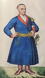 Запорожский сотник, рисунок Тимофея Калинского