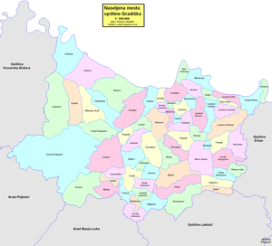Община Градишка на карте