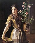 Девушка с розами. 1850
