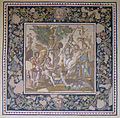 Суд Париса, мрамор, известняк и стекло тессере, 115-150 н. э.; из триклиниума Атриум Хауса в Антиохии-на-Оронте