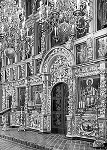 Иконостас Вознесенского собора (перенесённый в храм Двенадцати апостолов), 1929 год