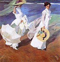 Хоакин Соролья. Прогулка по пляжу (1909)