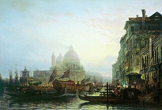 Италия. Венеция ночью. 1850-е