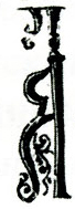 Буквица «Аз» из азбуки Кариона Истомина, 1694 г.