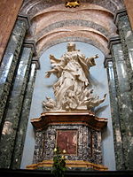 Святая Агнесса в огне. Ок. 1660 г. Церковь Сант-Аньезе-ин-Агоне, Рим