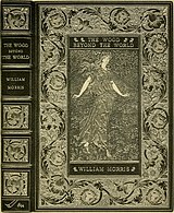 У. Моррис. Лес за пределами мира. Обложка. Репринт 1920 г.