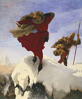 Картина Форда Мэдокса Брауна «Манфред на вершине Юнгфрау»