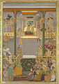 Дарбар (приём) Шах Джахана. ок. 1657 Лист из "Падишахнаме", Королевская библиотека, Виндзор.