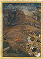 Паяг. Насири Хан руководит осадой Кандагара. ок. 1633. Лист из "Падишахнаме", Королевская библиотека, Виндзор.