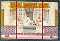 Читарман II, Мухаммад Шах в сопровождении четырех придворных курит кальян (хукка). ок. 1730 Бодлеянская библиотека, Оксфорд