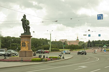 Суворовская площадь с примыкающей к ней Миллионной улицей