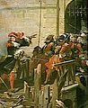 Мушкетёры при штурме Валансьенна. 17 марта 1677. Фрагмент картины