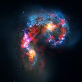 Композитное изображение на основе данных ALMA и телескопа Хаббл.