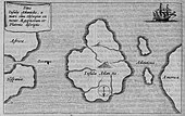 Карта Атлантиды. Юг сверху
