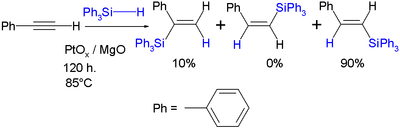 Hydrosilylation with Triphenylsilyl hydride