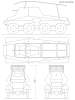 Схема 4 видов Sd.Kfz. 263. Размер в сантиметрах