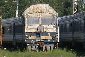 ДР1А-168 в депо Засулаукс — первый ДР1А с угловатой кабиной