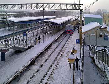 Платформа Северянин зимой