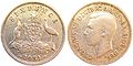 Австралийская монета в 6 пенсов 1951 года  (англ.) (рус.