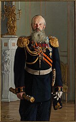 Генерал-фельдмаршал великий князь Михаил Николаевич с жезлом, 1907.