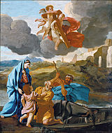 Возвращение Святого семейства из Египта. Около 1638 года, холст, масло. 117 × 99,4 см. Далвичская картинная галерея