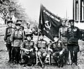 Командование 87-го гв.ОСапБ. В центре майор Фиошин Л.Н., слева Сироткин Ю.И. 1945